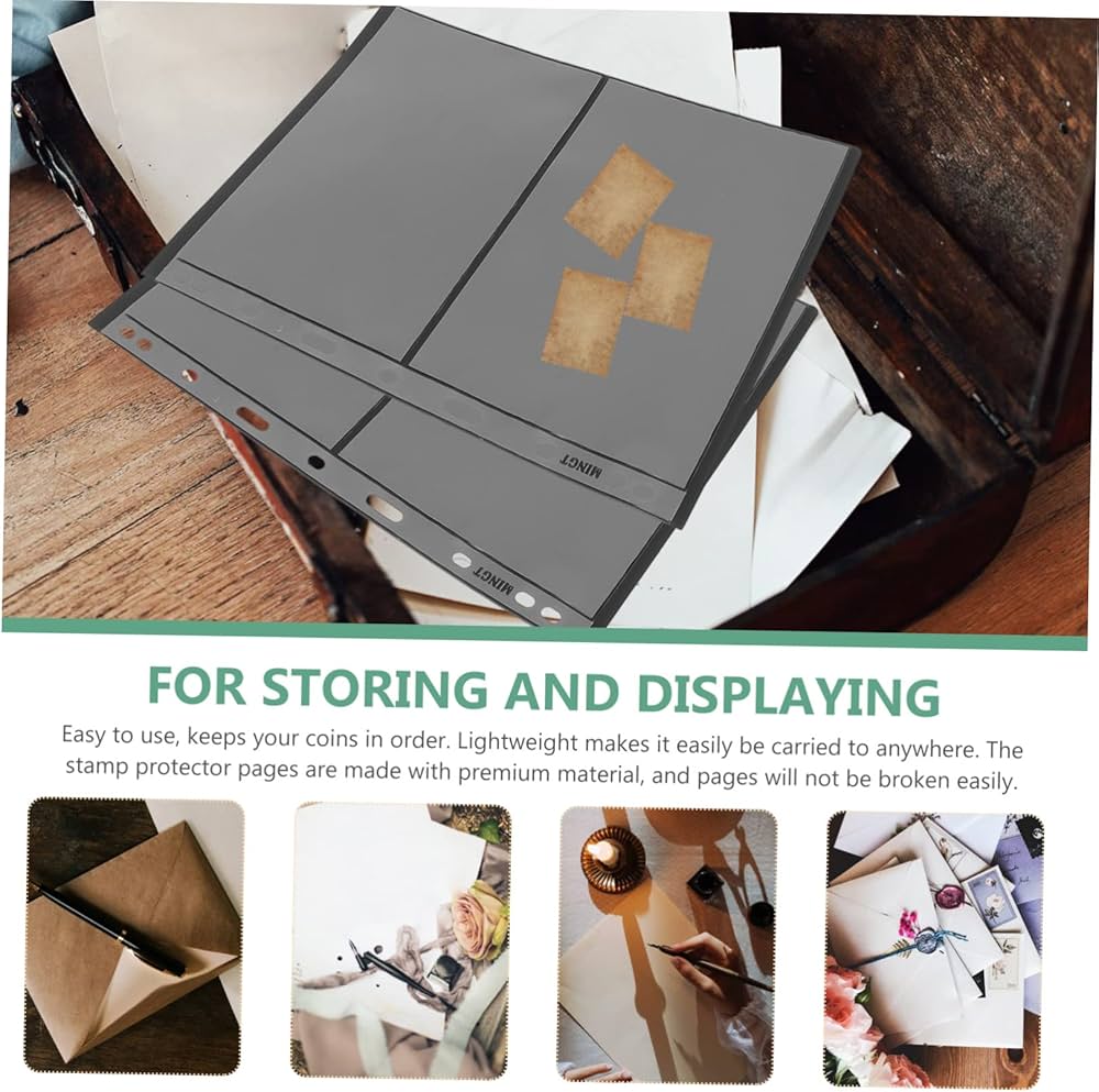 Amazon.co.jp: STOBOK 10個入り 葉式 切手アルバム 収納ホルダー 透明